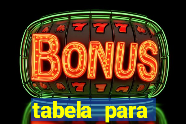 tabela para misturar cores